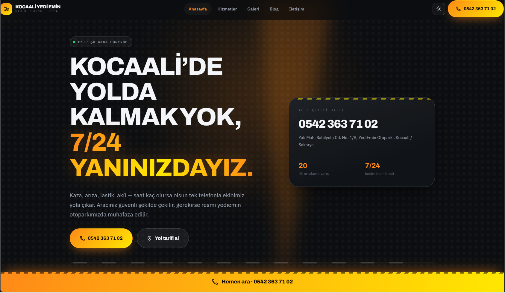Kocaali Yediemin Otoparkı - Kurumsal Web Sitesi görseli 1